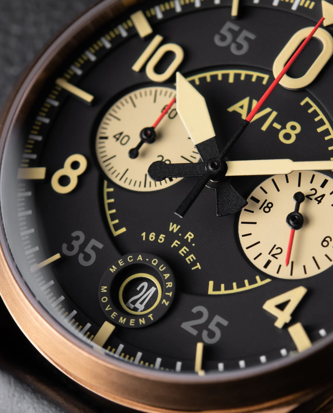 AVI-8 Spitfire Void Black Lock Chronograph Watch - Image 4