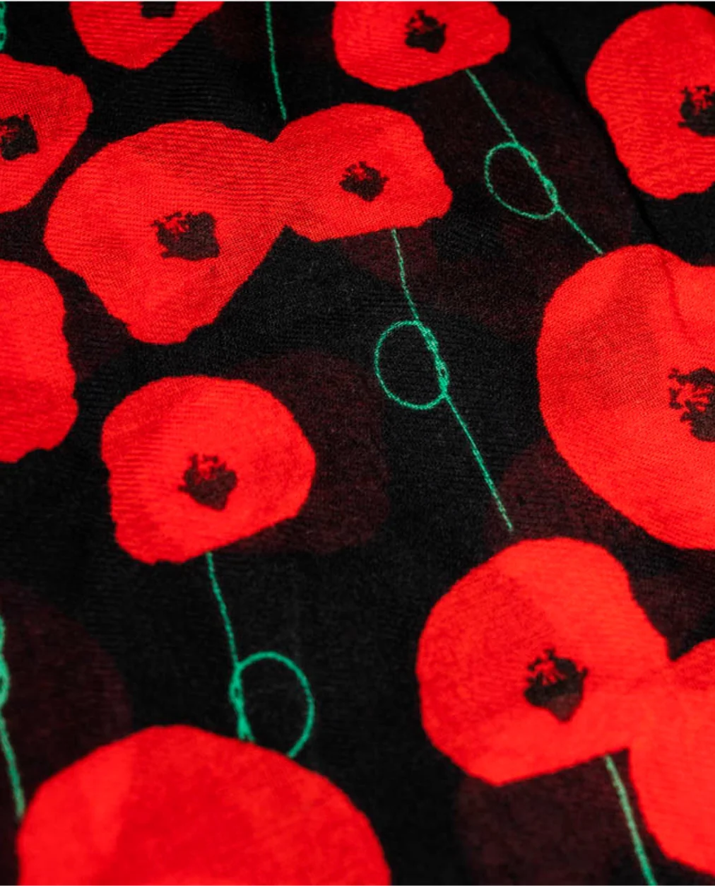 Black Poppy Scarf - Image 3