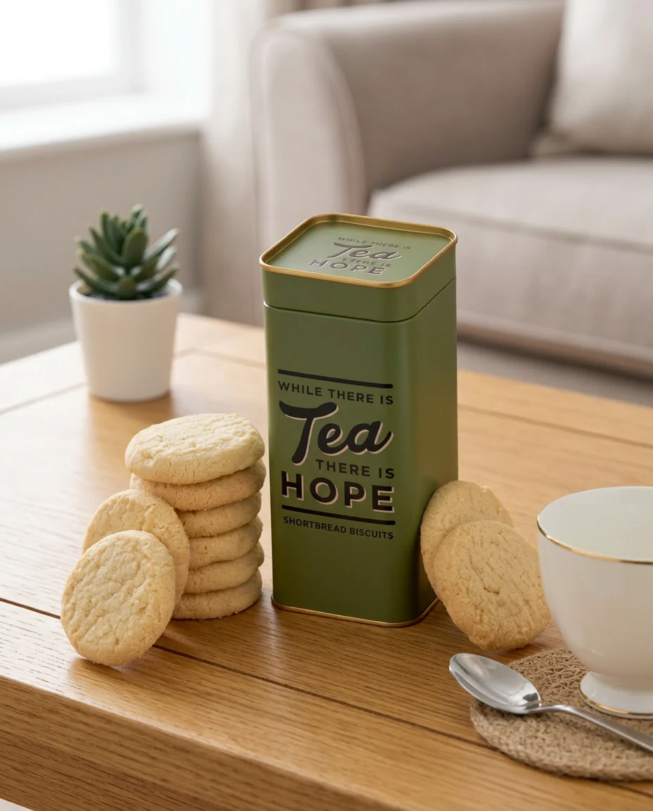 While There is Tea There is Hope Butter Shortbread Tin - Image 3