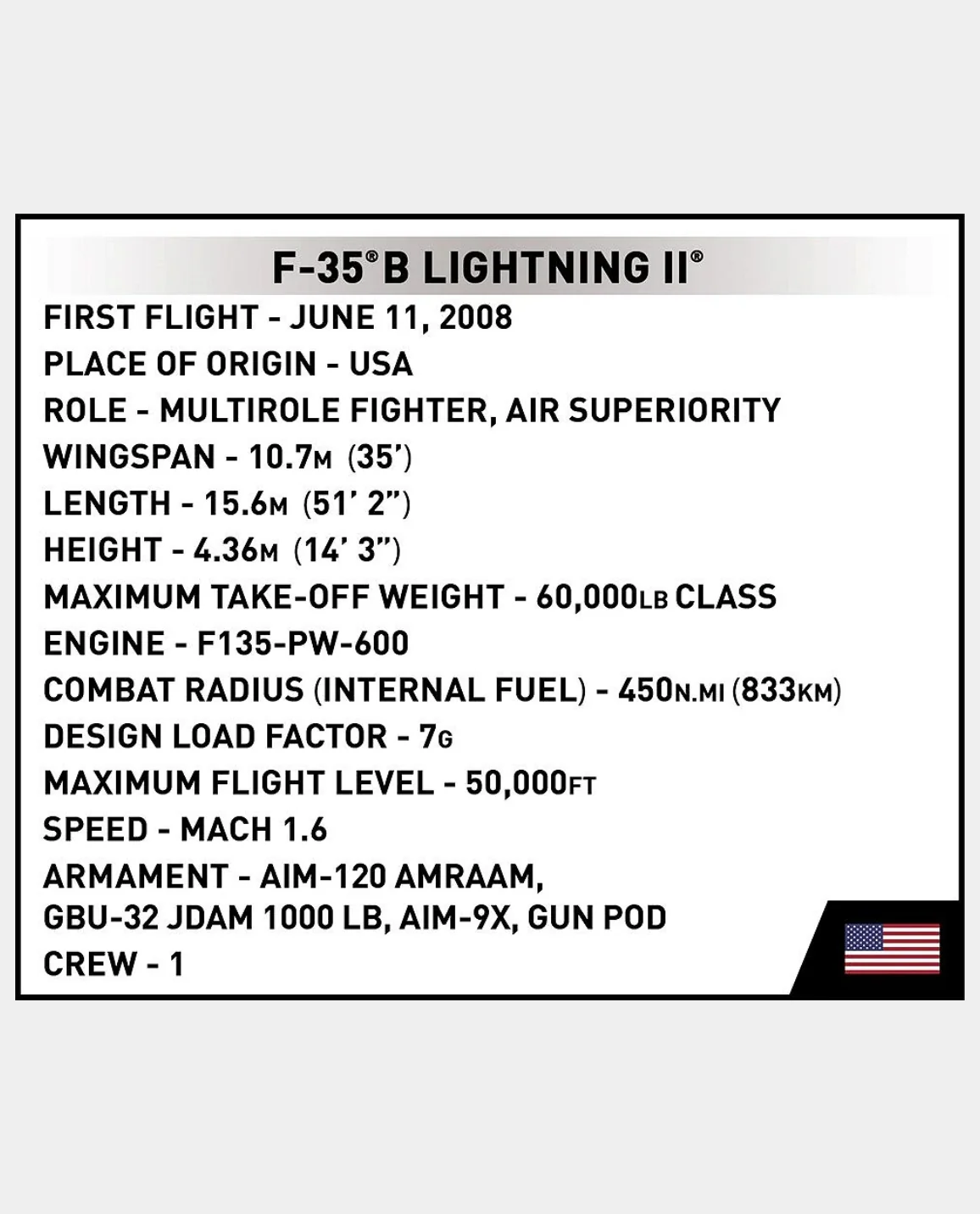 COBI F35 Lightning II Brick Set - Image 9