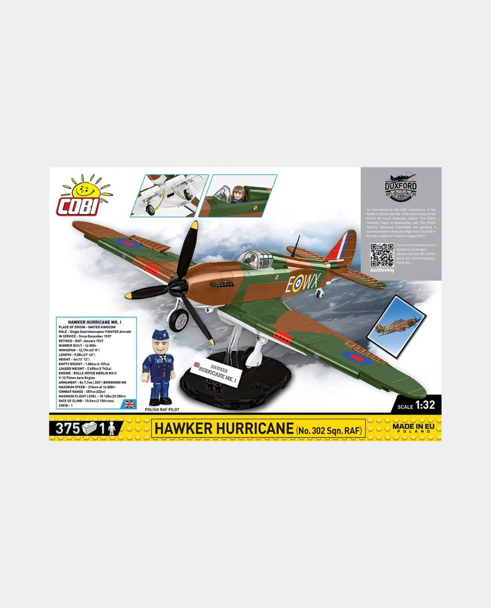 COBI Hawker Hurricane Brick Set - Image 4