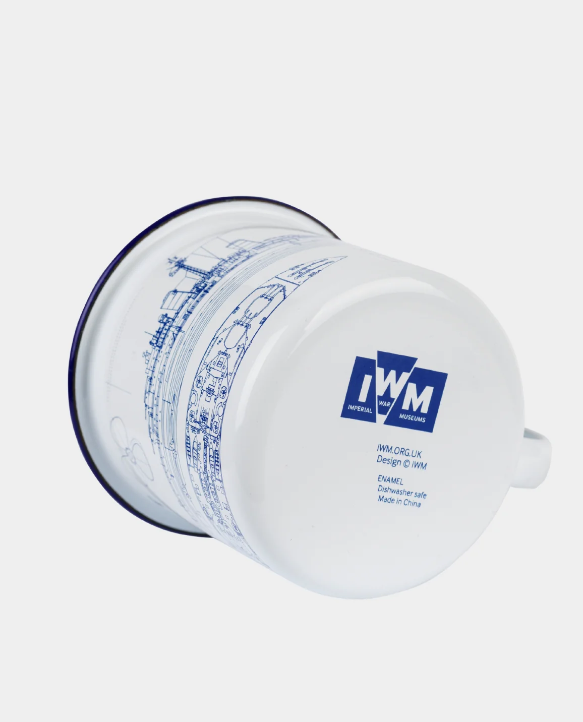 HMS Belfast Blueprint Enamel Mug - Image 4