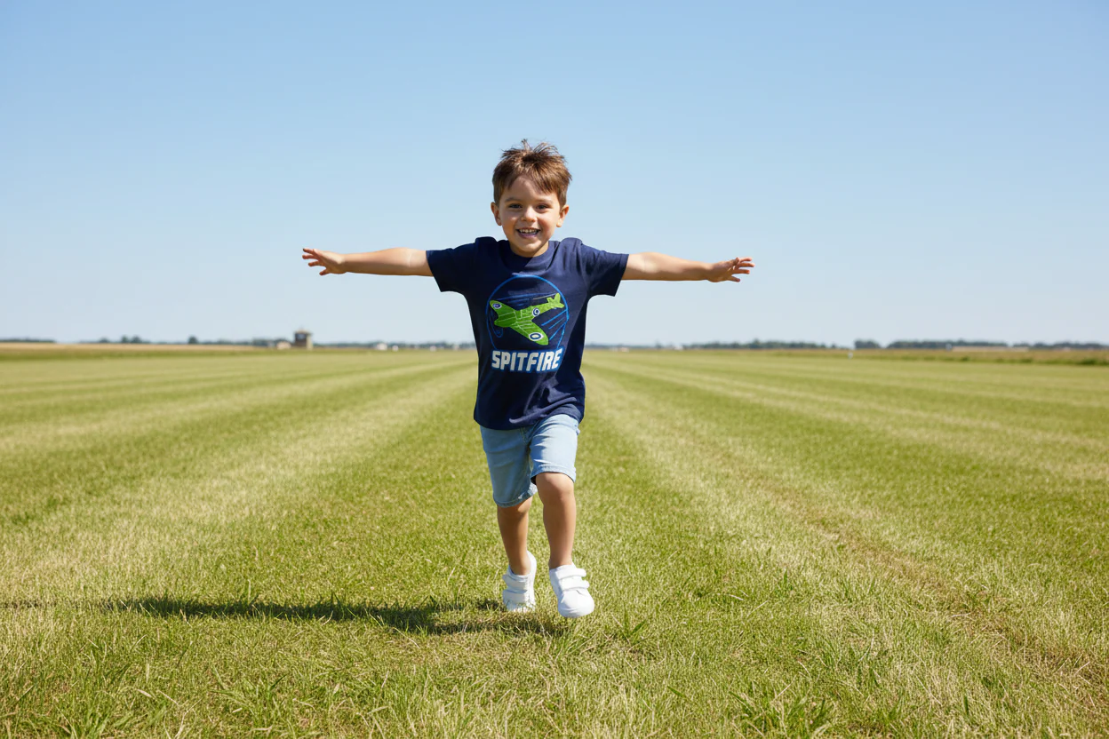 Kids Spitfire Glow In The Dark T-Shirt - Image 3