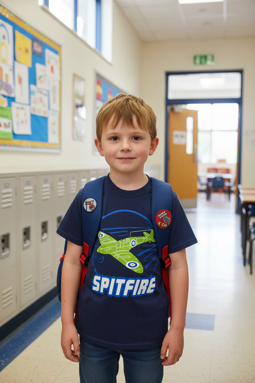 Kids Spitfire Glow In The Dark T-Shirt - Image 4