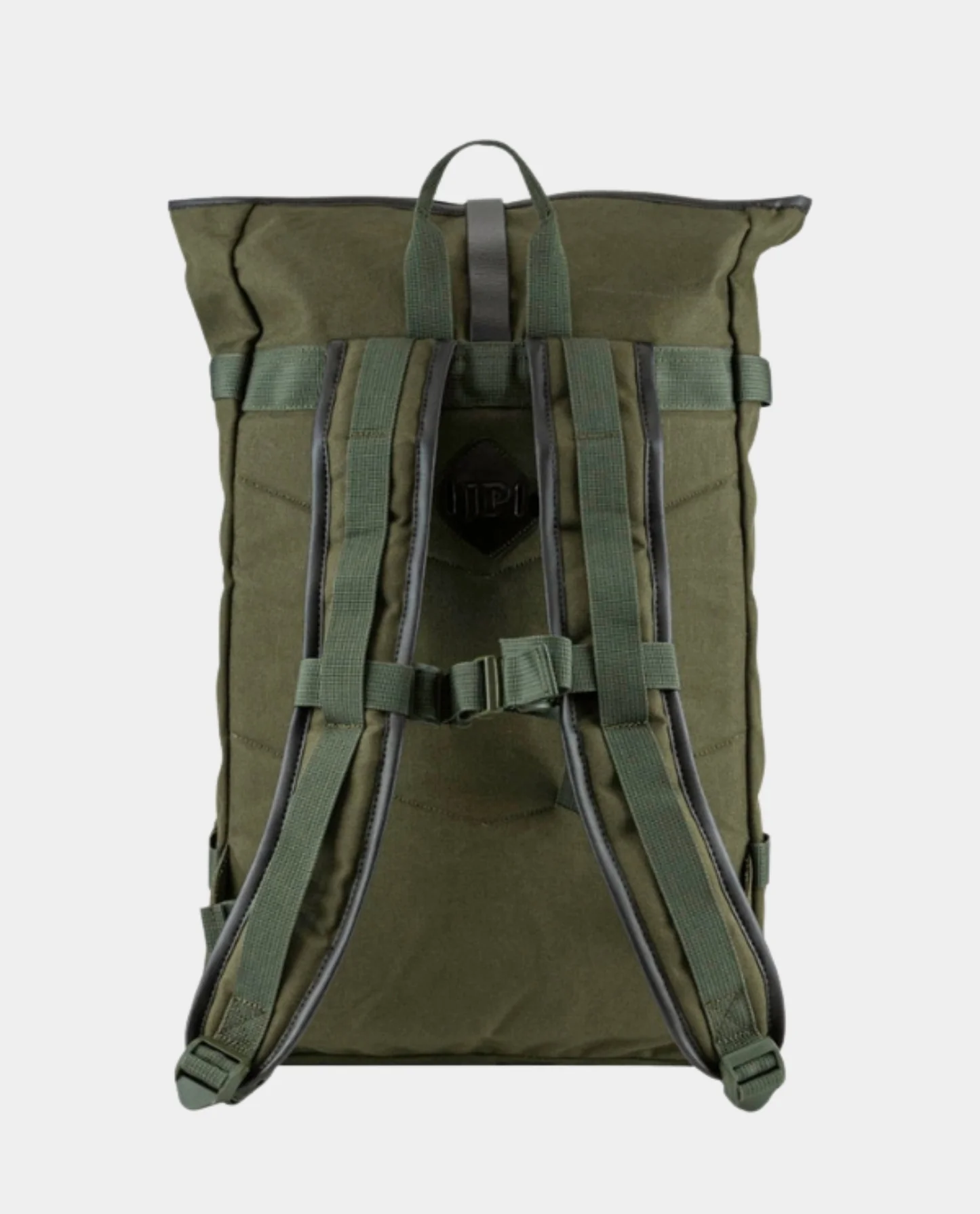 Green Canvas Roll Top Backpack - Image 3