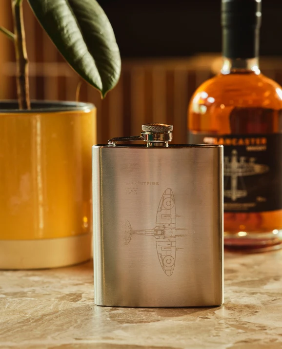 Spitfire Blueprint Hip Flask - Image 4