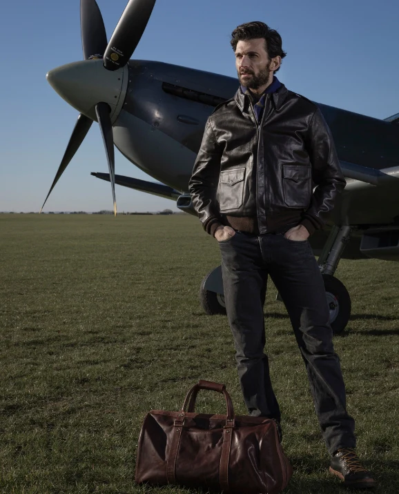 Leather Bomber Jacket - Image 7