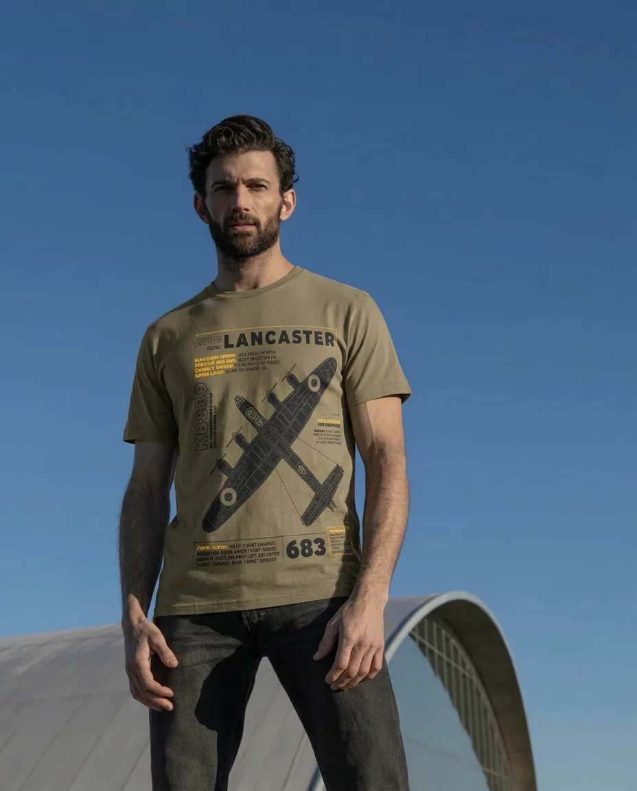 Lancaster Khaki T-Shirt - Image 4