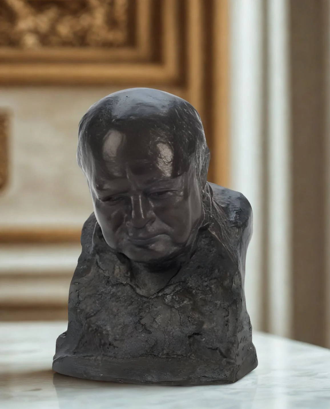 Nemon Medium Bronze Churchill Bust - Image 3