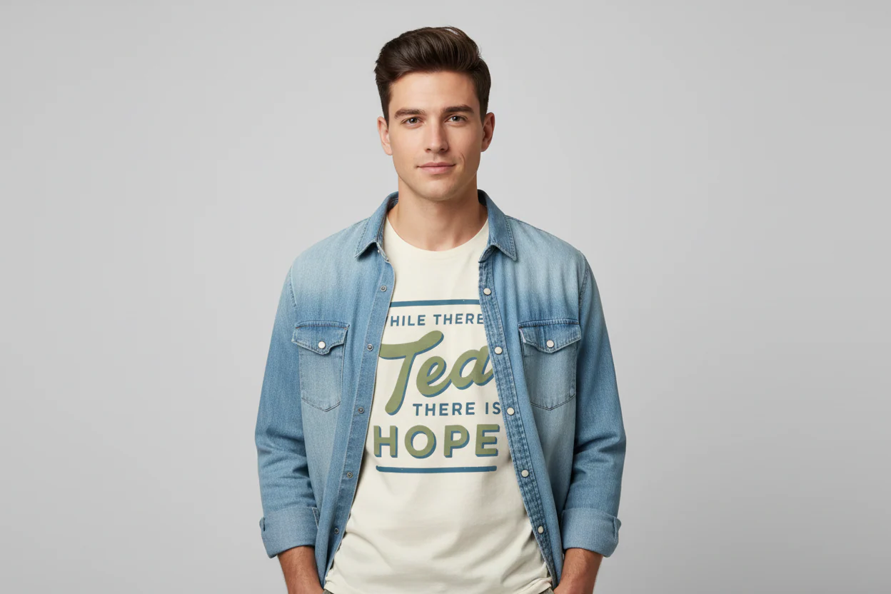 While There is Tea There is Hope Organic T-Shirt - Image 3