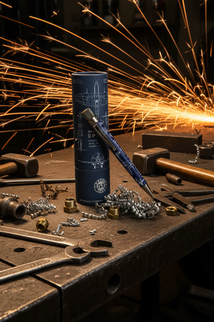 Retro 51 Spitfire Blueprint Rollerball Pen - Image 3