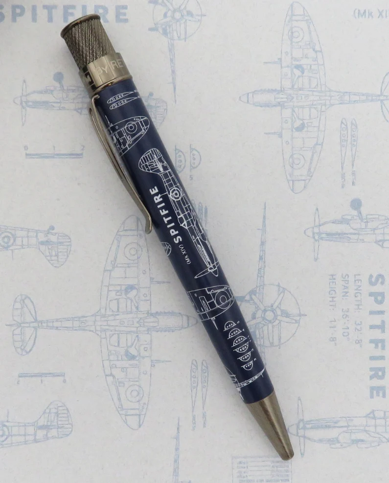 Retro 51 Spitfire Blueprint Rollerball Pen - Image 8