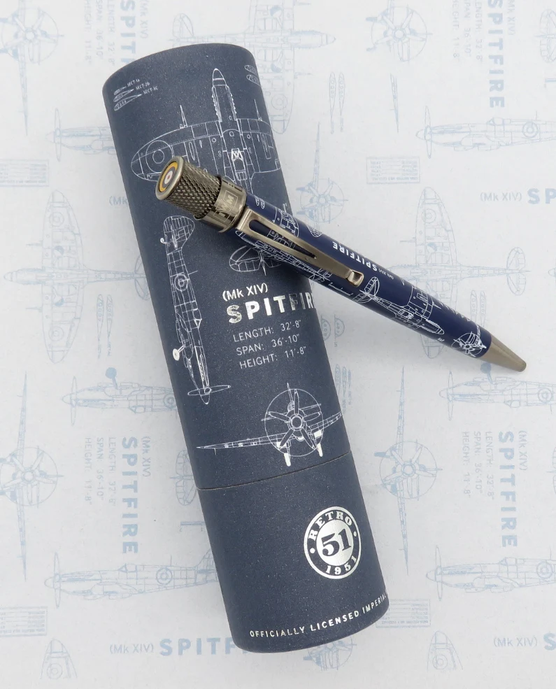 Retro 51 Spitfire Blueprint Rollerball Pen - Image 9
