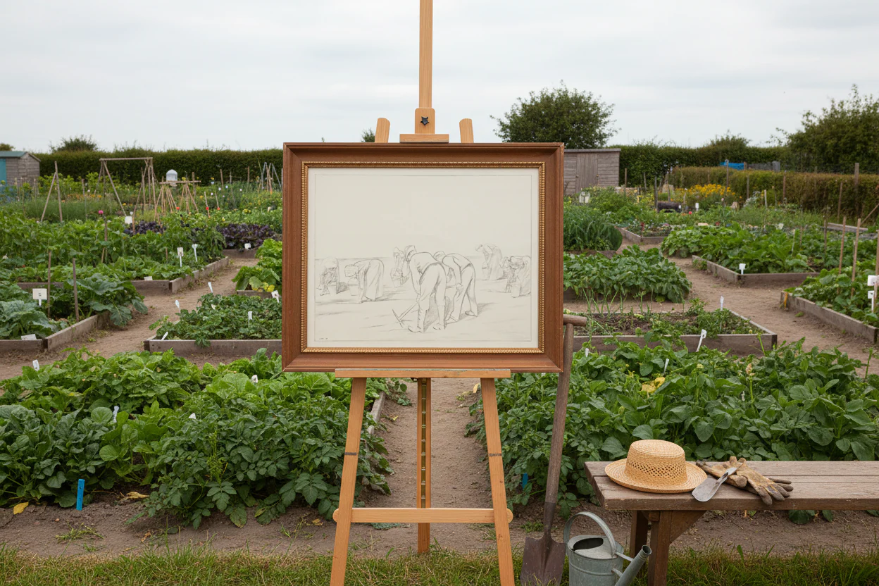 Work on the Land Potato Planting by William Rothenstein - Image 3