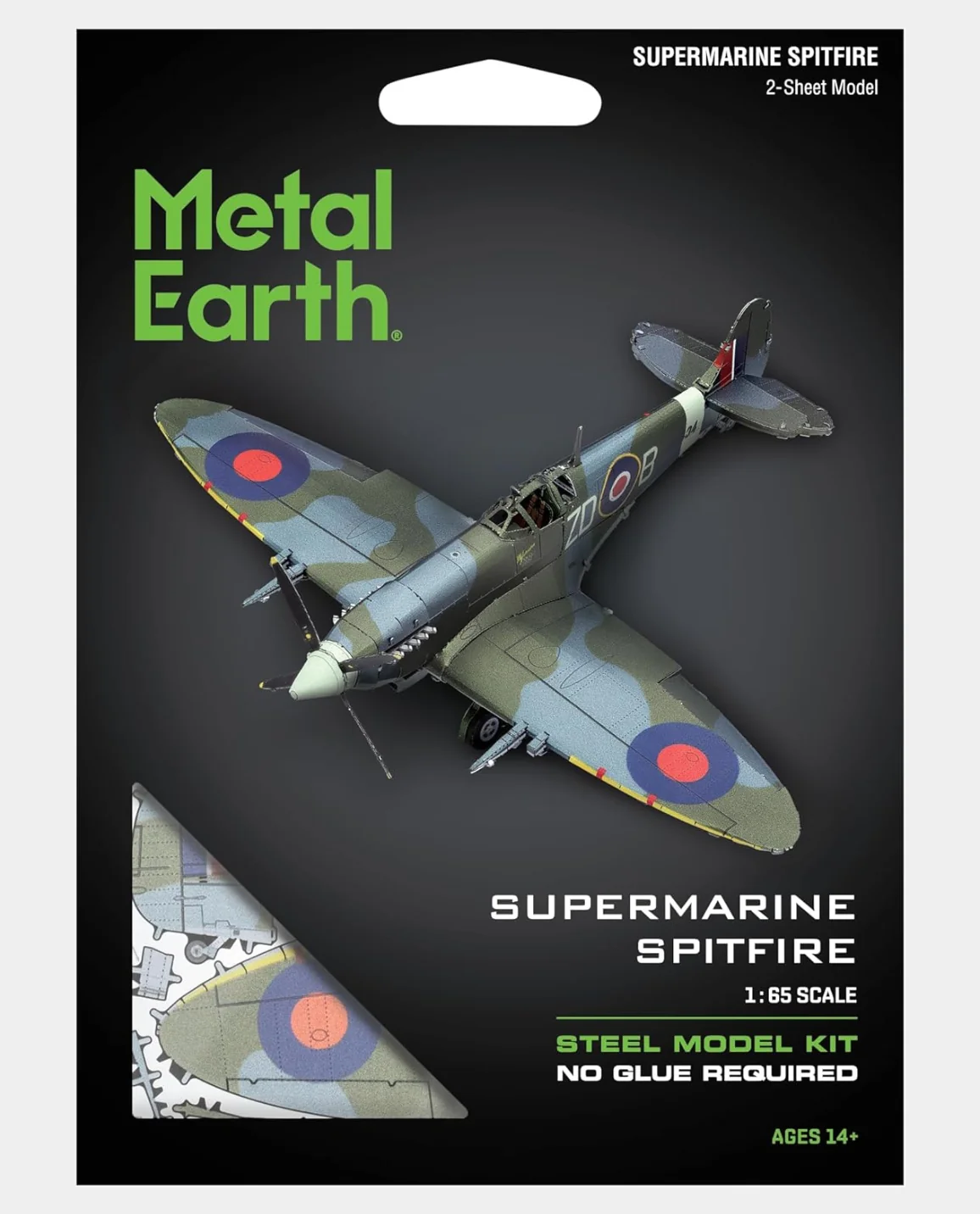 Metal Earth Supermarine Spitfire Full Colour Model Kit - Image 4