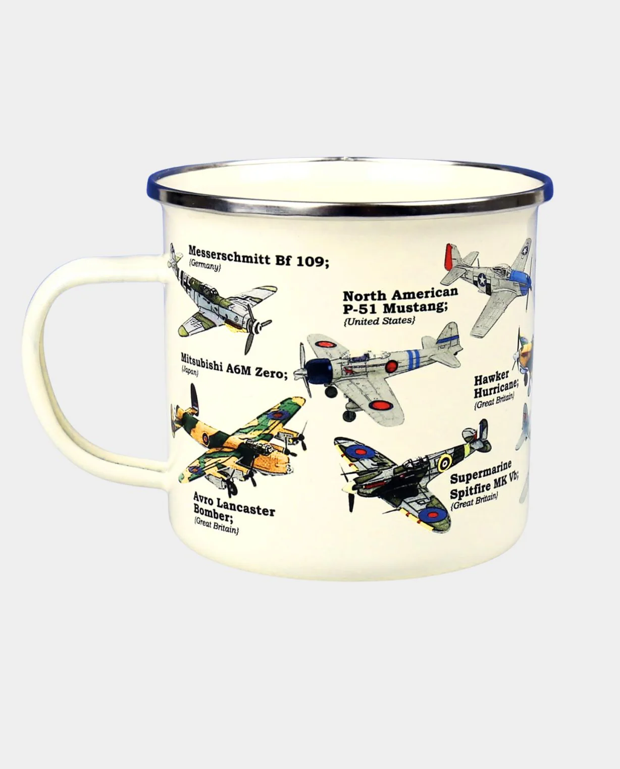 WW2 Aircraft Enamel Mug - Image 2